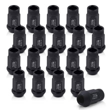 Load image into Gallery viewer, JDM Sport M12 X 1.5 Aluminum Open Lug Nuts Matte Black (20 Piece)
