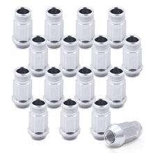Load image into Gallery viewer, JDM Sport M12 X 1.5 Aluminum Open Lug Nuts Silver (16 Piece)
