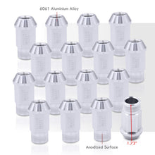Load image into Gallery viewer, JDM Sport M12 X 1.5 Aluminum Open Lug Nuts Silver (16 Piece)
