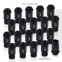 Load image into Gallery viewer, JDM Sport M12 X 1.5 Aluminum Open Lug Nuts Black (20 Piece)
