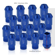 Load image into Gallery viewer, JDM Sport M12 X 1.5 Aluminum Open Lug Nuts Blue (16 Piece)
