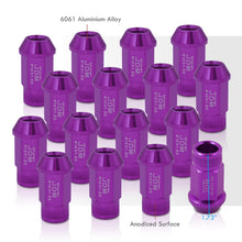 Load image into Gallery viewer, JDM Sport M12 X 1.25 Aluminum Open Lug Nuts Purple (16 Piece)
