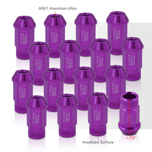 Load image into Gallery viewer, JDM Sport M12 X 1.5 Aluminum Open Lug Nuts Purple (16 Piece)
