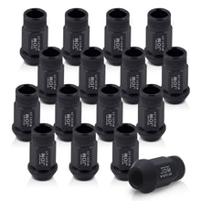 Load image into Gallery viewer, JDM Sport M12 X 1.25 Aluminum Open Lug Nuts Matte Black (16 Piece)
