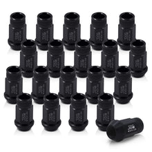 Load image into Gallery viewer, JDM Sport M12 X 1.25 Aluminum Open Lug Nuts Black (20 Piece)
