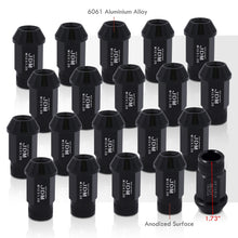 Load image into Gallery viewer, JDM Sport M12 X 1.25 Aluminum Open Lug Nuts Black (20 Piece)
