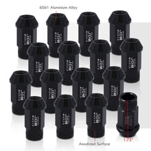 Load image into Gallery viewer, JDM Sport M12 X 1.5 Aluminum Open Lug Nuts Black (16 Piece)
