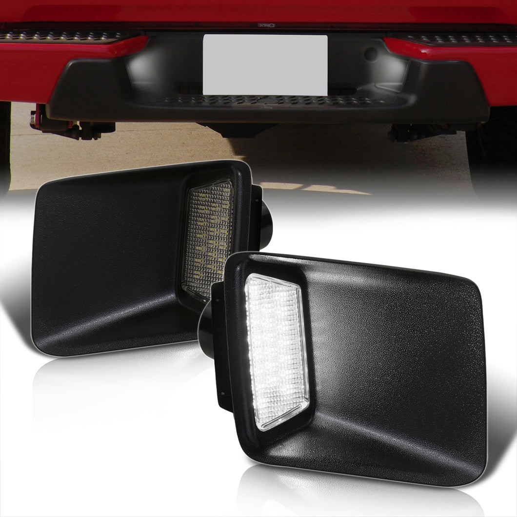 Chevrolet Colorado 2004-2012 / GMC Canyon 2004-2012 White SMD LED License Plate Lights Clear Len