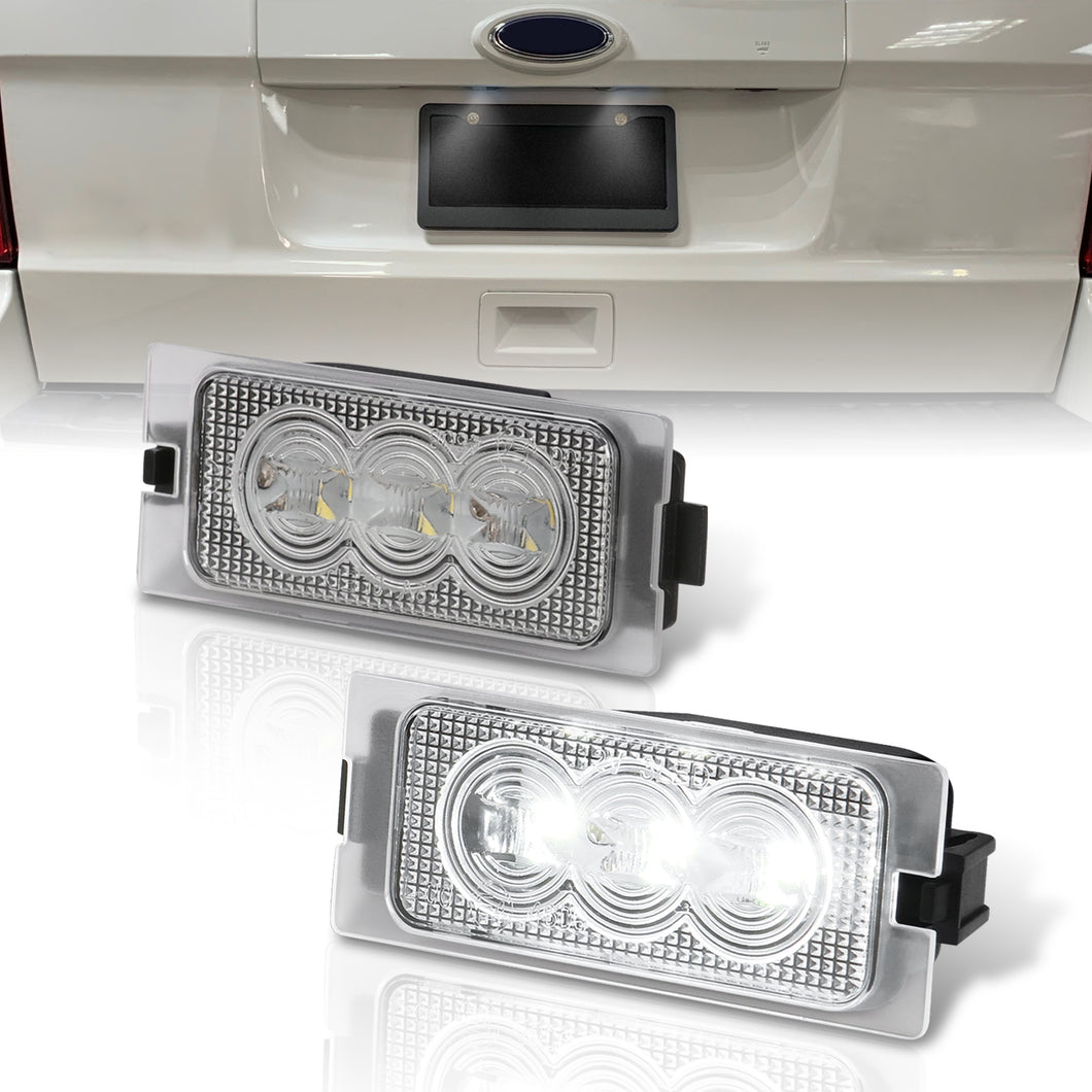 Ford Edge 2007-2014 / Escape 2008-2012 White SMD LED License Plate Lights Clear Len