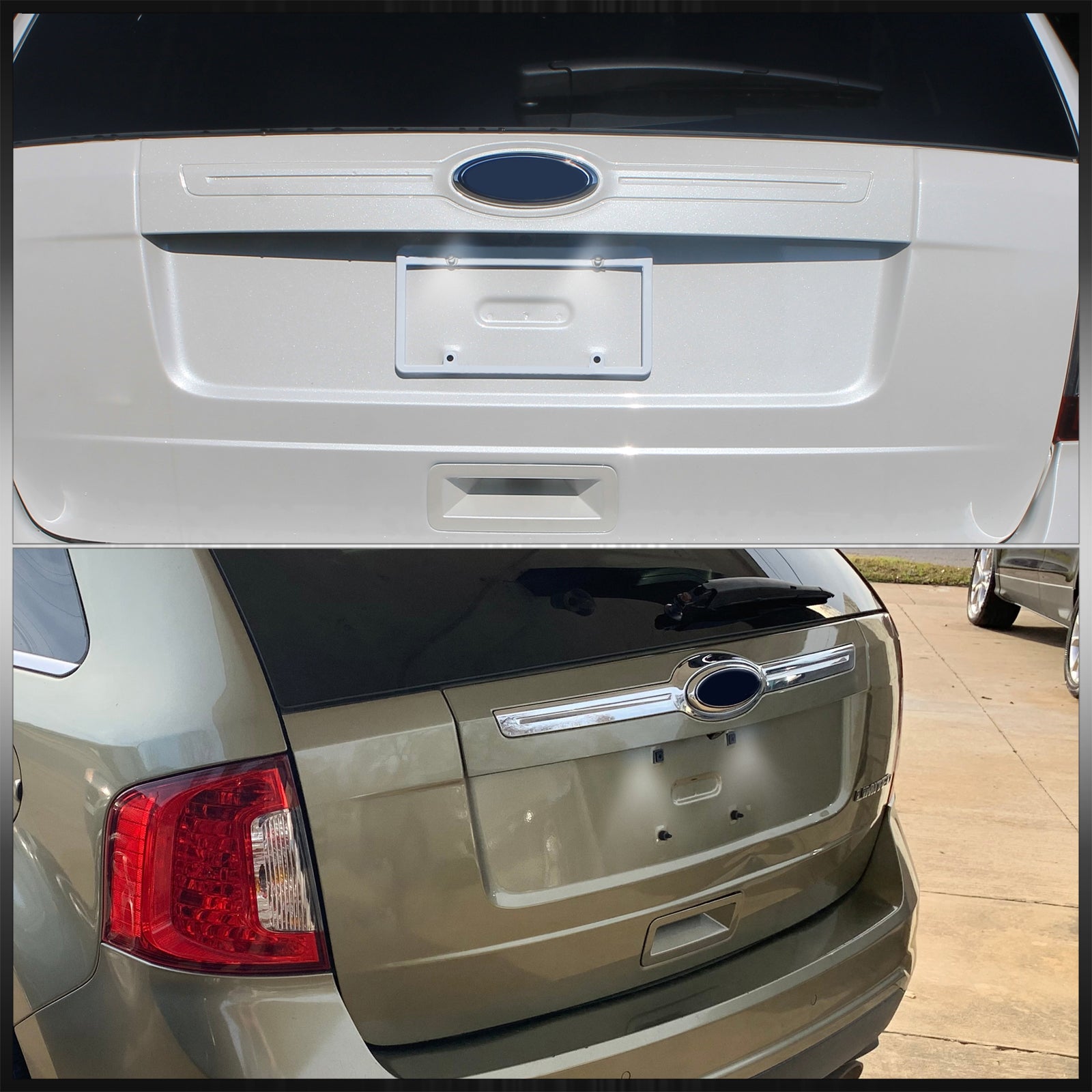 Pair Of White SMD LED License Plate Lights For 2007-2014 Ford Edge & 2008-2012 Escape - Plug & Play, 6000K Cold White