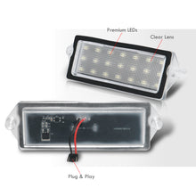 Load image into Gallery viewer, Hummer H2 2003-2009 / Cadiliac Deville 1994-1999 / Cadillac Seville 1998-2004 White SMD LED License Plate Lights Clear Len
