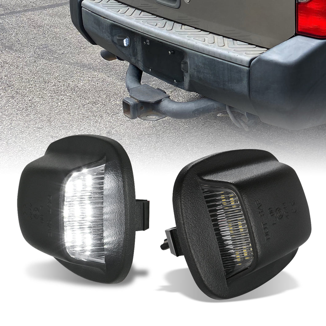 Nissan Xterra 1994-2004 / Frontier 1998-2004 White SMD LED License Plate Lights Clear Len