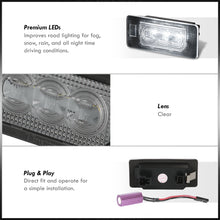 Load image into Gallery viewer, Skoda / Seat / Volkswagen White SMD LED License Plate Lights Clear Len
