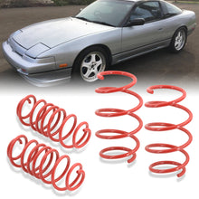 Load image into Gallery viewer, Nissan 240SX S13 1989-1994 Lowering Springs Red (Front ~1.5&quot; / Rear ~1.2&quot;)
