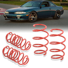 Load image into Gallery viewer, Nissan 240SX S14 1995-1998 Lowering Springs Red (Front ~1.4&quot; / Rear ~1.0&quot;)
