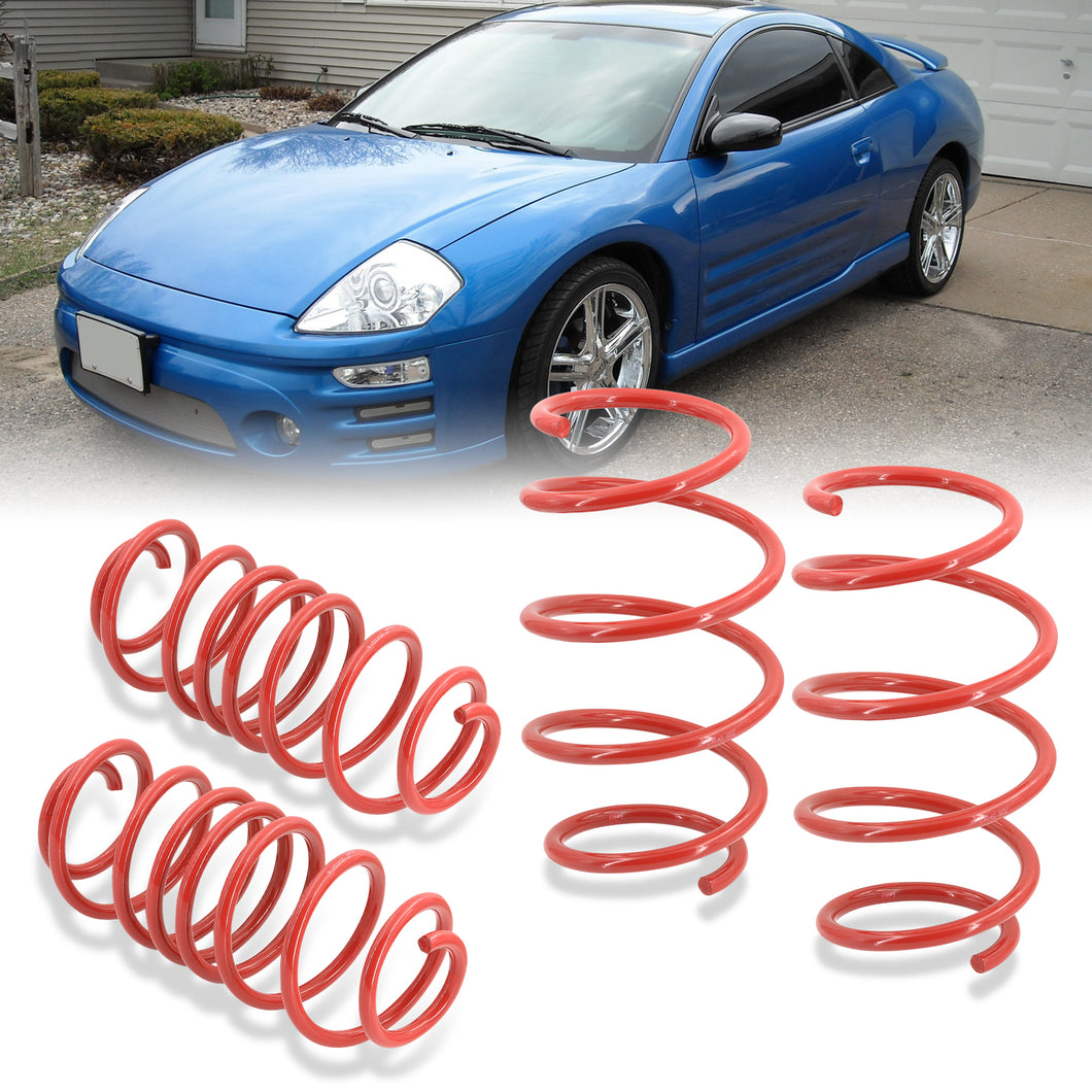 Mitsubishi Eclipse 2000-2005 Lowering Springs Red (L4 Drop Front ~ 2.5
