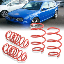 Load image into Gallery viewer, Volkswagen Golf 1999-2005 / Jetta 4CYL 1999-2005 Lowering Springs Red (Golf Front ~1.8&quot; / Rear ~1.8&quot;) (Jetta Front ~1.8&quot; / Rear ~1.3&quot;)
