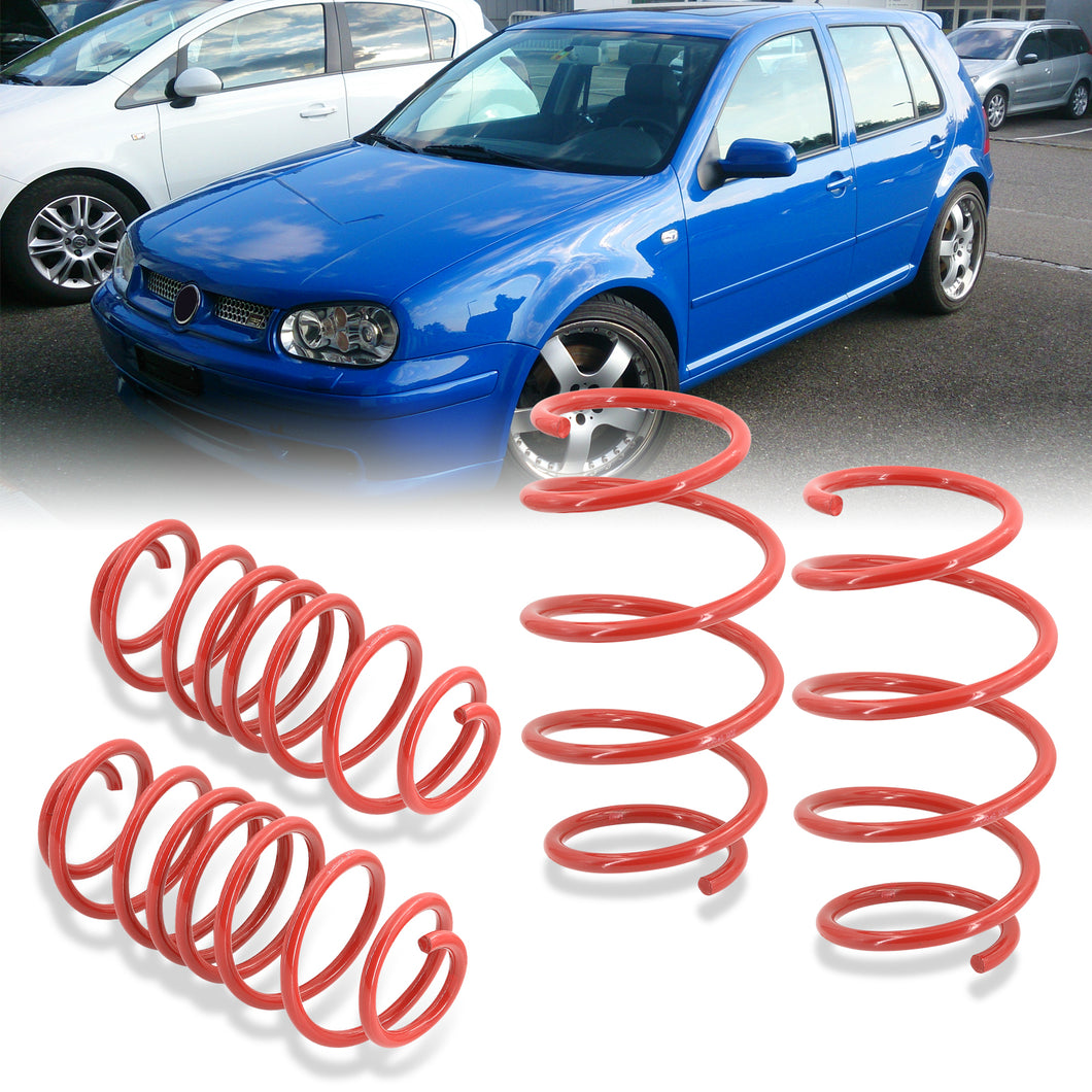 Volkswagen Golf 1999-2005 / Jetta 4CYL 1999-2005 Lowering Springs Red (Golf Front ~1.8