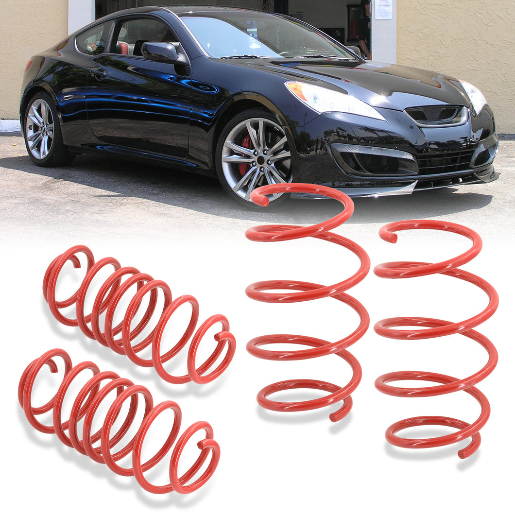 Hyundai Genesis Coupe 2010-2016 Lowering Springs Red (Front ~1.5