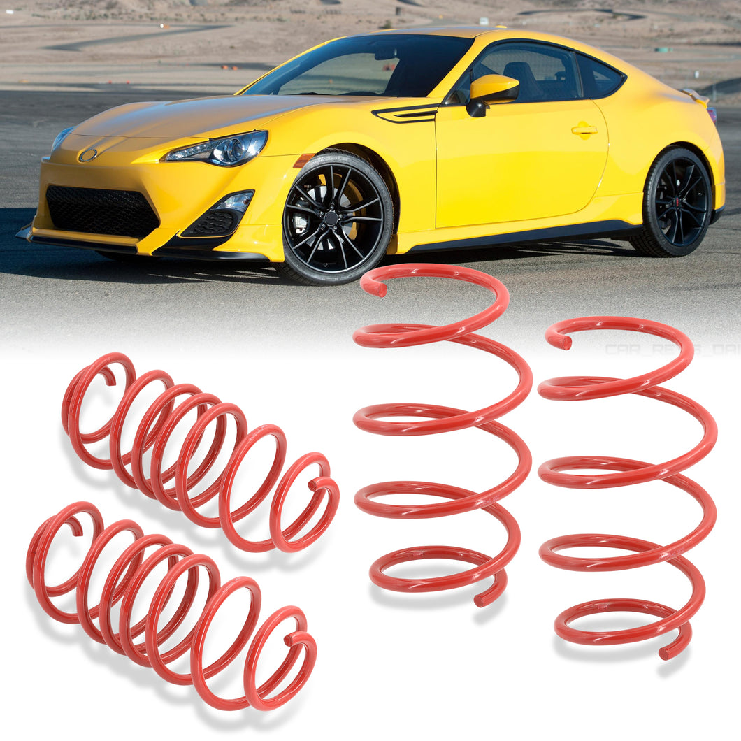 Scion FRS 2013-2016 / Toyota 86 2017-2020 / Subaru BRZ 2013-2020 Lowering Springs Red (Front ~2.0