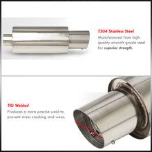 Load image into Gallery viewer, Universal 2.5&quot; Inlet / 4&quot; Slant Tip N1 Style Stainless Steel Exhaust Muffler Chrome
