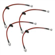 Load image into Gallery viewer, Honda Civic 1996-2000 Stainless Steel Braided Oil Brake Lines Red (Models with Rear Disc Only)
