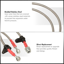 Load image into Gallery viewer, Acura Integra 1990-1993 Stainless Steel Braided Oil Brake Lines Silver
