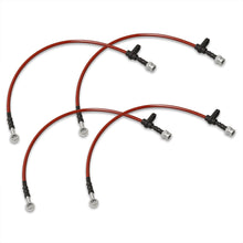 Load image into Gallery viewer, Honda Prelude 1997-2001 Stainless Steel Braided Oil Brake Lines Red
