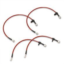 Load image into Gallery viewer, Honda Accord 2003-2012 Stainless Steel Braided Oil Brake Lines Red (Models with Rear Disc Only)
