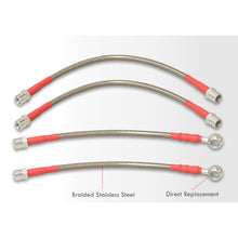 Load image into Gallery viewer, Audi A4 Quattro 2002-2009 / S4 2004-2009 Stainless Steel Braided Oil Brake Lines Silver
