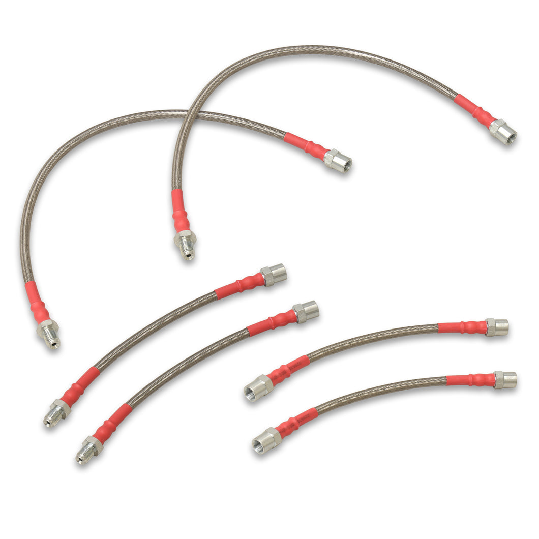 BMW 3 Series E36 1992-1998 / 5 Series E34 1987-1995 / 7 Series 1988-1994 Stainless Steel Braided Oil Brake Lines Silver