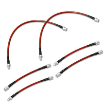 Load image into Gallery viewer, BMW 3 Series E36 1992-1998 / 5 Series E34 1987-1995 / 7 Series 1988-1994 Stainless Steel Braided Oil Brake Lines Red
