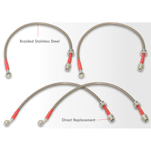 Load image into Gallery viewer, Nissan Sentra 1991-1994 / NX200 1991-1993 Stainless Steel Braided Oil Brake Lines Silver
