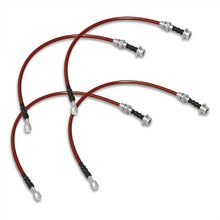 Load image into Gallery viewer, Nissan Sentra 2002-2006 Stainless Steel Braided Oil Brake Lines Red (Models with Rear Disc Only)
