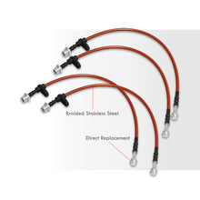 Load image into Gallery viewer, Toyota Celica GT 1994-1999 Stainless Steel Braided Oil Brake Lines Red (Models with Rear Disc Only)
