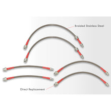 Load image into Gallery viewer, Mazda RX7 1984-1992 Stainless Steel Braided Oil Brake Lines Silver
