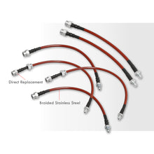 Load image into Gallery viewer, Mazda RX7 1984-1992 Stainless Steel Braided Oil Brake Lines Red

