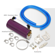 Load image into Gallery viewer, Universal 350ML Cylinder Oil Catch Can Tank 6.25&quot;x3.25&quot;x3.25&quot; Purple
