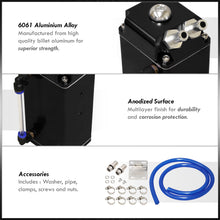 Load image into Gallery viewer, Universal 600ML Rectangular Oil Catch Can Tank 7&quot;x3&quot;x2.5&quot; Black
