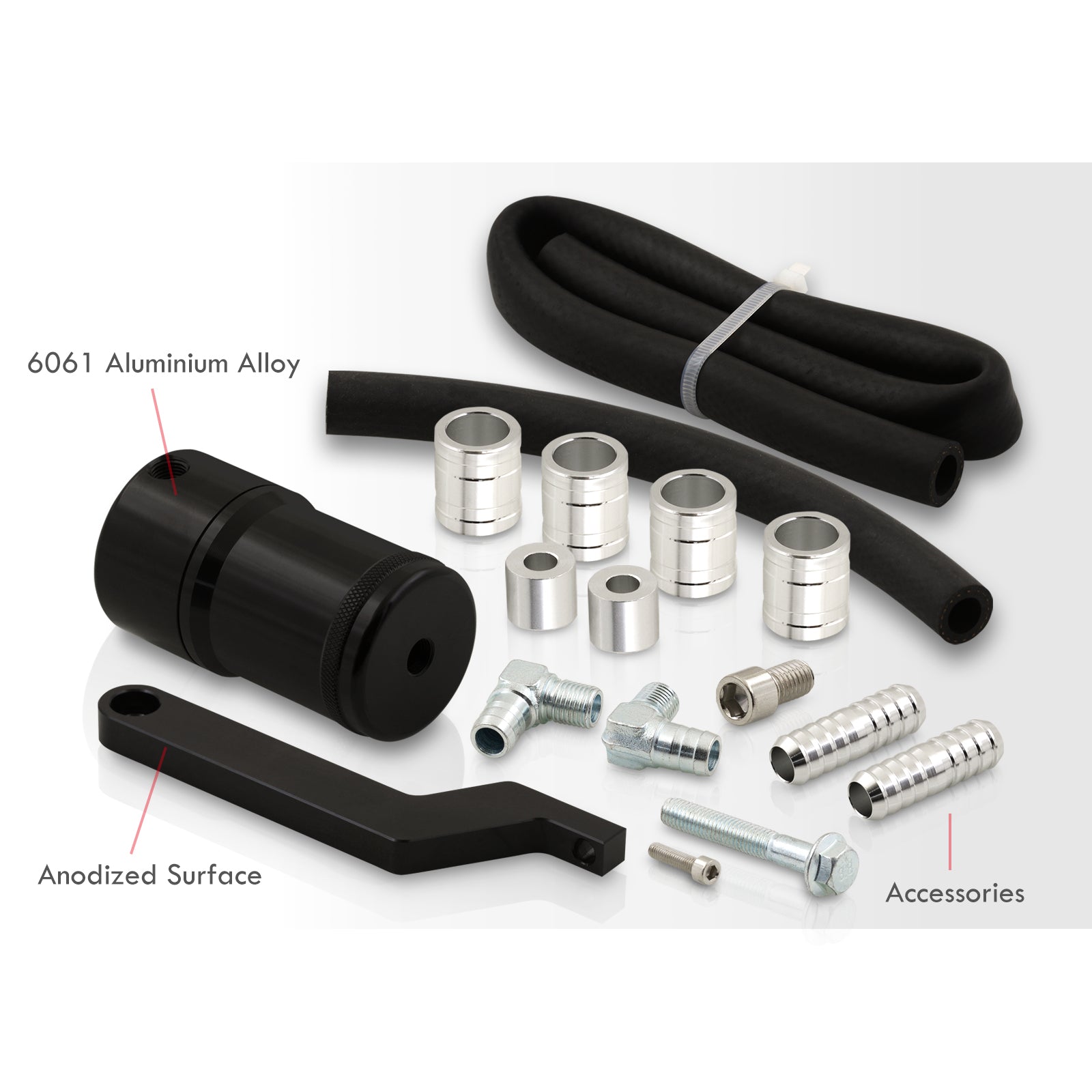 thumbnail image 2 of Black Oil Catch Can Kit For 2009-2017 Dodge Ram 1500-3500 5.7L/6.4L HEMI 2 of 5