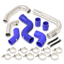 Load image into Gallery viewer, Nissan 300ZX Z32 1990-1996 VG30DETT Twin Turbo Bolt-On Aluminum Polished Piping Kit + Blue Couplers (Use with IC-SI1004)
