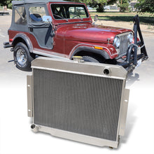 Load image into Gallery viewer, Jeep CJ5 1972-1983 / CJ6 1973-1975 / CJ7 1976-1986 3.8L 4.2L 5.0L Manual Transmission Aluminum Radiator

