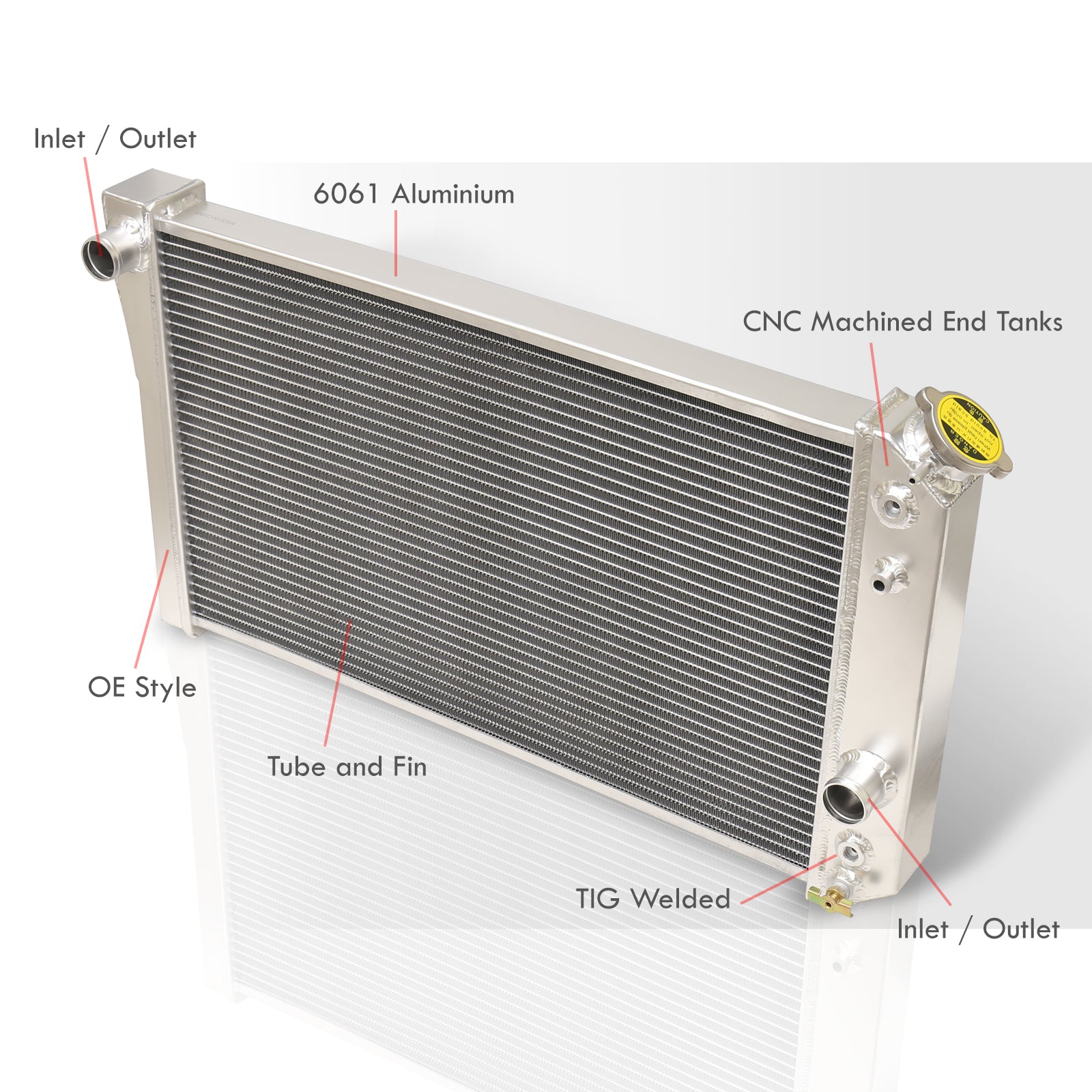 S10 V8 Conversion Radiator 3 Row Aluminum Radiator For 1982-2002 Chevy ...