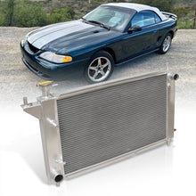 Load image into Gallery viewer, Ford Mustang 1994-1995 V6 3.8L V8 5.0L Manual Transmission Aluminum Radiator
