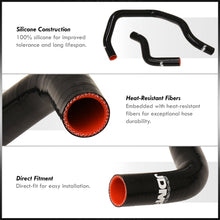 Load image into Gallery viewer, Honda Civic 1992-2000 D-Series D15 D16 SOHC Silicone Radiator Hoses Black
