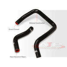 Load image into Gallery viewer, Honda Civic 1992-2000 D-Series D15 D16 SOHC Silicone Radiator Hoses Black
