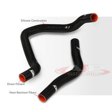 Load image into Gallery viewer, Honda Civic 1992-1995 / Del Sol 1993-1997 B-Series B16A Silicone Radiator Hoses Black
