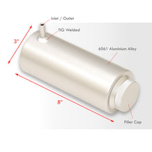 Load image into Gallery viewer, Universal 8&quot; Cylinder 800ML Radiator Tank Silver
