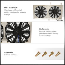 Load image into Gallery viewer, Acura Integra 1994-2001 M/T Aluminum Radiator Dual Fan Shroud
