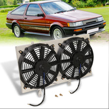 Load image into Gallery viewer, Toyota Corolla AE86 1984-1987 Aluminum Radiator Dual Fan Shroud
